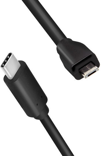 LogiLink USB 2.0 Kabel USB-C männlich - Micro-USB-A Schwarz 0.5m (CU0196)