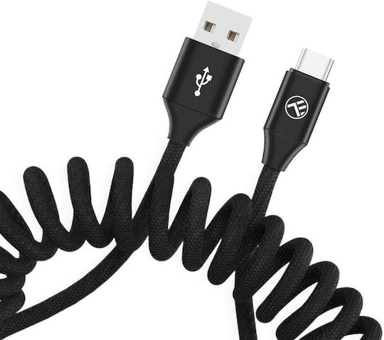 Tellur разтегаем USB към Type-C кабел за данни 3A 1.8м черен