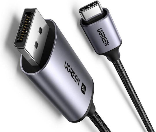 Ugreen Cm556 USB 2.0 Cable USB-C male - DisplayPort Γκρι 1m 25157