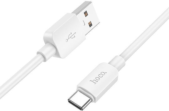 Hoco X96 USB 2.0 Cable USB-C Male - USB-A 27W PD White 1m HC-X96TWH