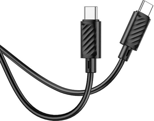 Hoco X88 USB 2.0 Cable USB-C male - USB-C 60W Μαύρο 1m HOC-X88c-BK