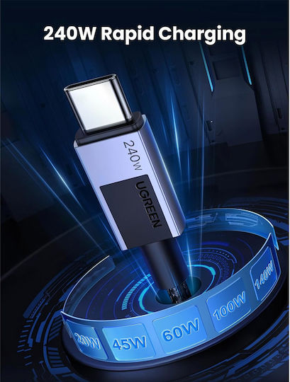 Ugreen USB 2.0 Cable USB-C male - USB-C 240W Γκρι 2m 45068