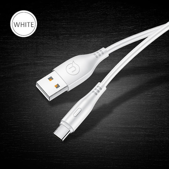Usams US-SJ267 USB 2.0 Cable USB-C Male - USB-A 10W White 1m SJ267USB02