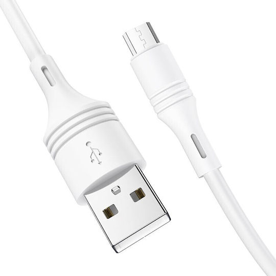Borofone BX43 Triumph USB 2.0 Cable USB-C male - USB-A White 1m