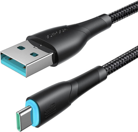 Joyroom Starry Series Cablu USB 2.0 Braided USB-C Masculin - USB-A 100W PD Negru 1m SA32-AC6