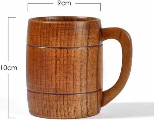 Ξύλινο Ποτήρι 330ml Καφέ Τσάι Μπύρα Wooden Glass 330ml Coffee Tea Beer