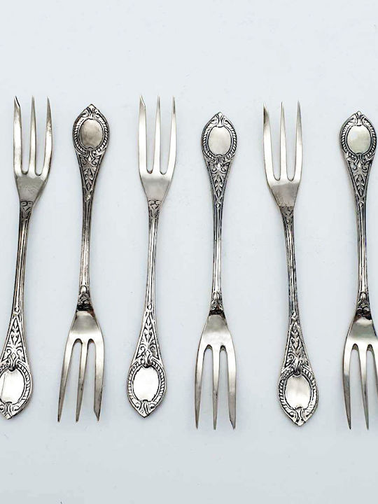 Gabel-Set Edelstahl Silber 14cm 6Stück