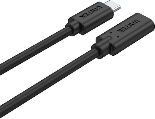 Unitek USB 3.2 Video Cable USB-C male - USB-C female 100W PD Μαύρο 1m C14086BK-1M
