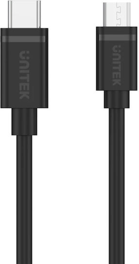 Unitek USB 2.0 Cable USB Type-C Male - Micro USB-A Black 1m