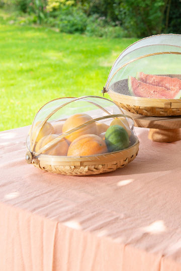 Δισκος Bamboo Διχτυ 36cm 36x36x10cm Μονόχρωμο Kaeming