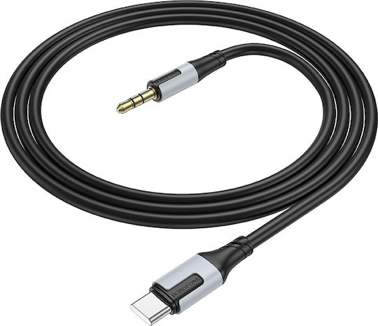 Borofone Type C USB 2.0 Cable USB-C male - 3.5mm Μαύρο 1m