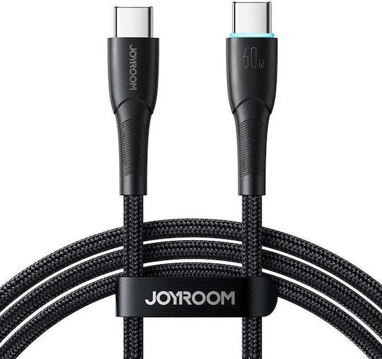 Joyroom Starry Series Geflochtenes USB 2.0 Kabel USB-C männlich - USB-C 60W PD Schwarz 1m SA32-CC3