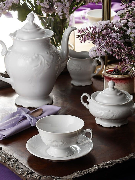 Porcelain Composition “fiorina White” Dinnerware Set 67 Pieces