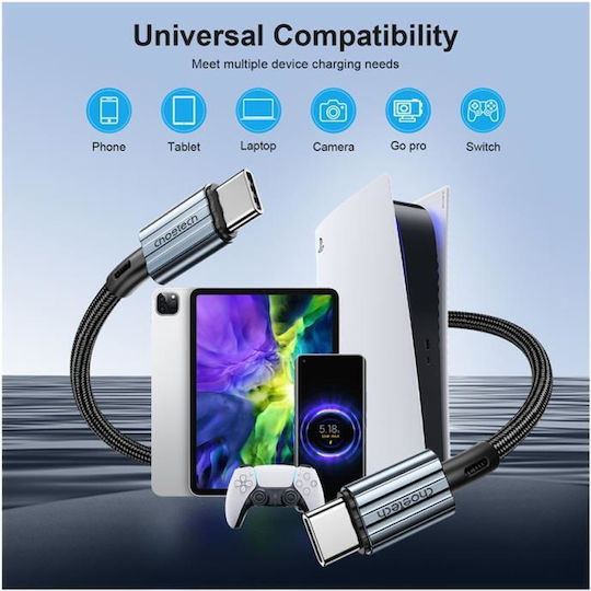 Choetech USB 2.0 Cable USB-C male - USB-C 60W PD Μαύρο 1.2m