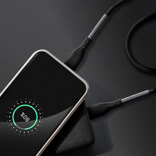 Forcell Carbon Braided USB 2.0 Cable USB-C male - USB-C 60W PD Μαύρο 1m FOCB-152313