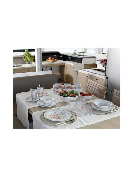 Unbreakable 100% Melamine Serving Bowl with Designs 15 cm Set of 6 Pieces Harmony Coral