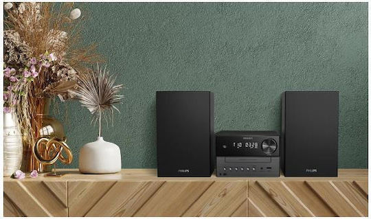 Philips Ηχοσύστημα 2.0 TAM3505M2 TAM3505M2/12 18W με CD / Digital Media Player, WiFi και Bluetooth Μαύρο