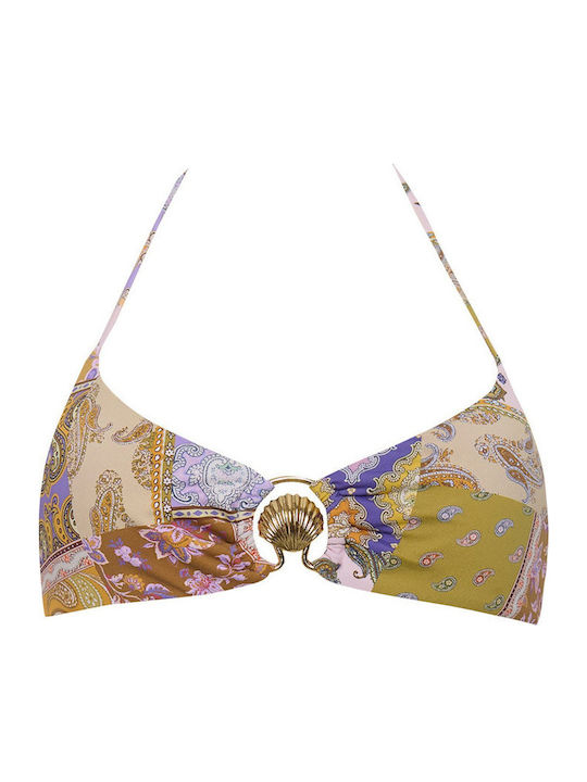 Padded Triangle Bikini Top Purple