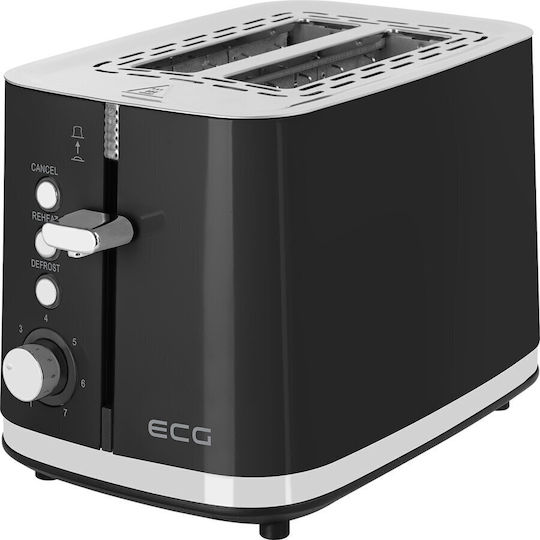 ECG Toaster 2 Slots 925W Black