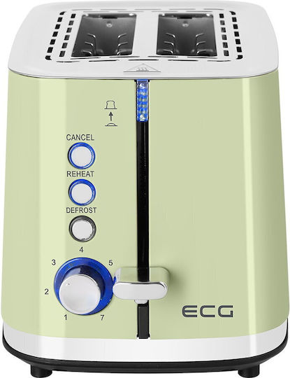 ECG Φρυγανιέρα 2 Θέσεων 925W Πράσινη