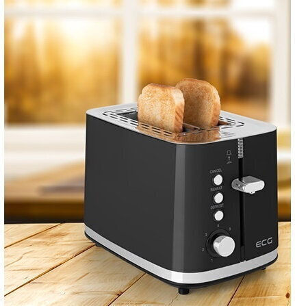 ECG Toaster 2 Slots 925W Black
