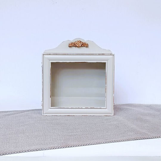 Korres Craft Flowers Cottage Στεφανοθήκη Ορθογώνια Ξύλινη Λευκή 29x30εκ.
