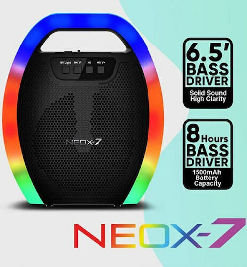 Sonic Gear NEOX7 Ηχείο Bluetooth 5W με Ραδιόφωνο και Διάρκεια Μπαταρίας έως 8 ώρες Μαύρο