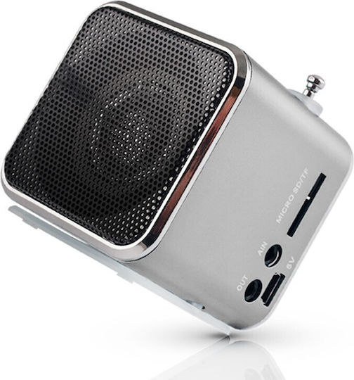 Setty MF-100 Ηχείο Bluetooth με Ραδιόφωνο Ασημί