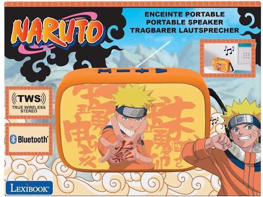 Lexibook Bluetooth високоговорител с радио и живот на батерията до 4 часа Naruto BT018NA