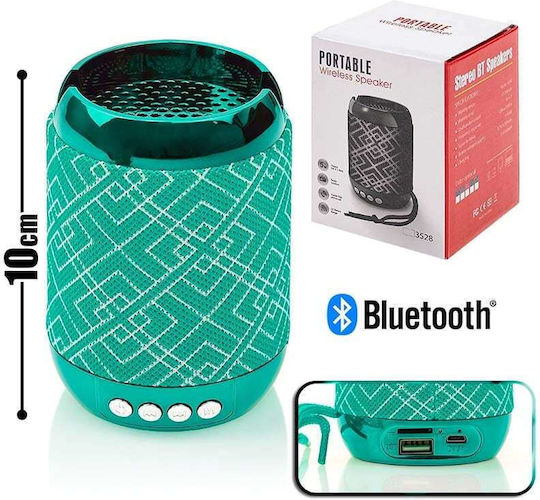 KL-3528 Ηχείο Bluetooth 5W με Διάρκεια Μπαταρίας έως 3 ώρες Τιρκουάζ