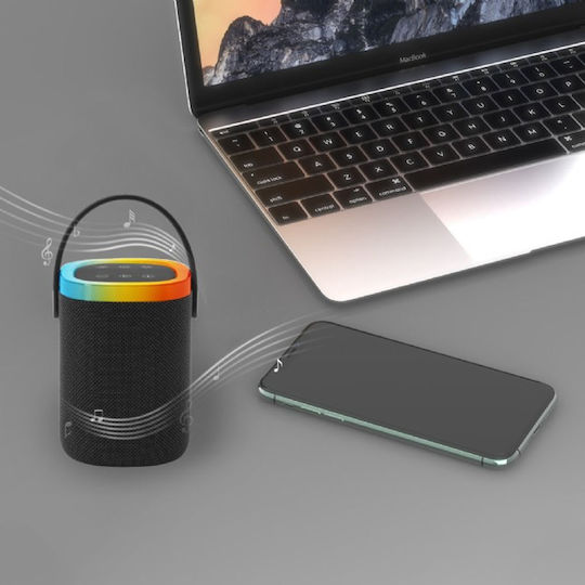 Gembird Ηχείο Bluetooth 10W με Ραδιόφωνο και Διάρκεια Μπαταρίας έως 5 ώρες Μαύρο SPK-BT-LED-06
