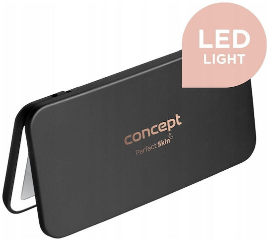 Concept Schminkspiegel Geldbörse mit Licht Schwarz