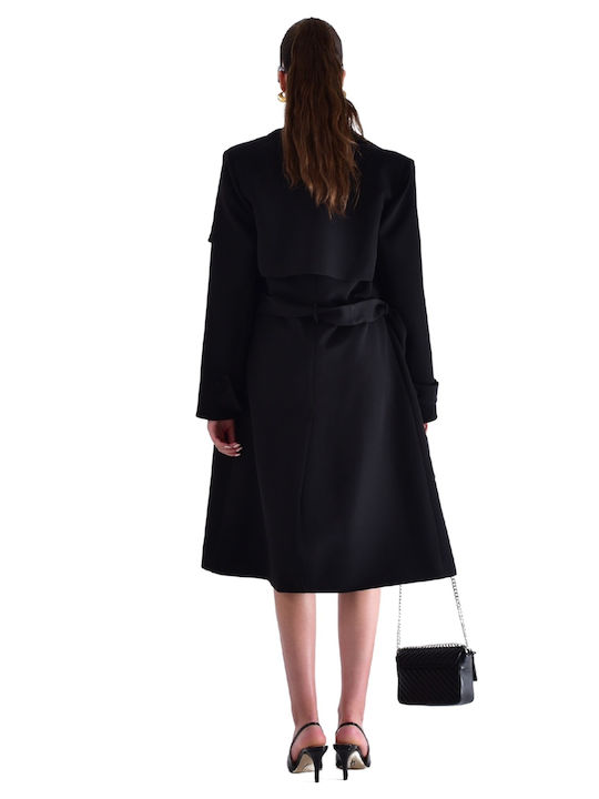 Women's Black Trench Coat