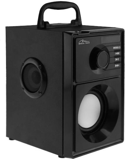 Media-Tech Boombox BT Bluetooth Speaker 15W with Radio and Battery Life up to 6 hours Black