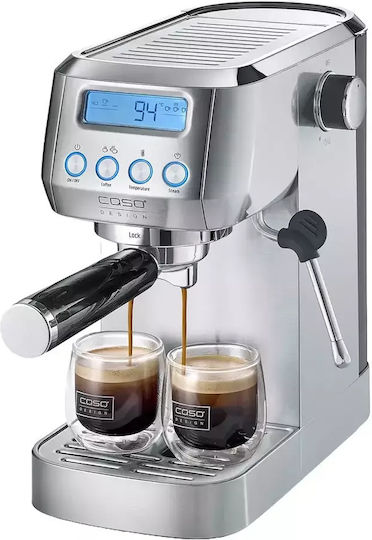 Caso Μηχανή Espresso 1350W Πίεσης 20bar για Cappuccino Γκρι