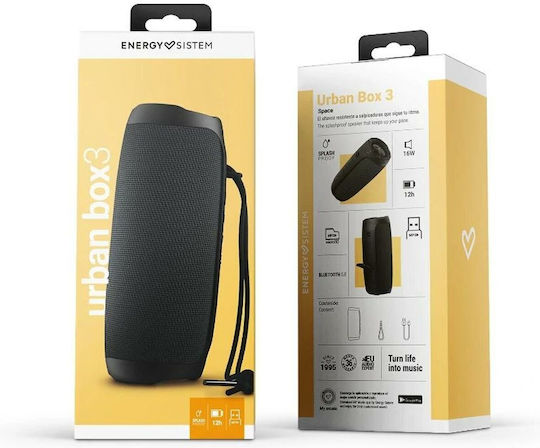 Energy Sistem Urban Box 3 Ηχείο Bluetooth 16W με Διάρκεια Μπαταρίας έως 12 ώρες Μαύρο