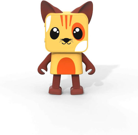 Mob Dancing Animals Cat Ηχείο Bluetooth 3W με Διάρκεια Μπαταρίας έως 4 ώρες Καφέ