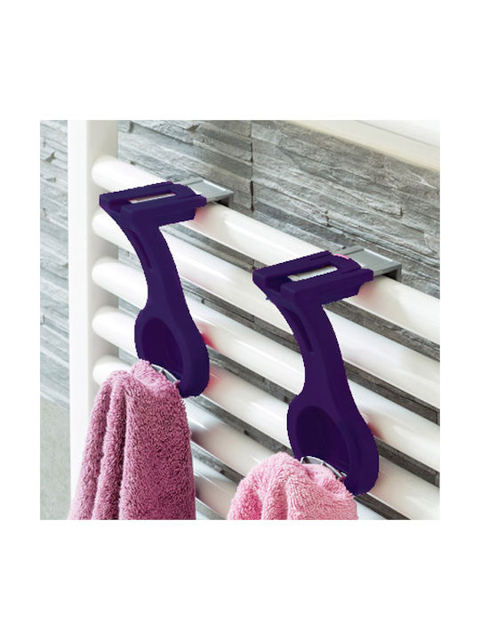 Bama Italy Multifunctional Plastic Door Hook 15.5x8x6cm Adjustable Hook 0.7-5cm Fruyt Sky Blue