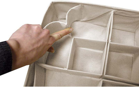 Ordinett Italy Drawer Organizer Case 30.5x30.5x10cm Tnt 0.27kg Divider Large Modular Beige Non-Woven Fabric Tnt