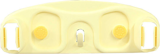 Wandhalter Für Mopp Und Besen Wandhaken Fächer Kunststoff 30x10x4.5cm Befestigungsband Oder Schrauben Gelb Bama Italien