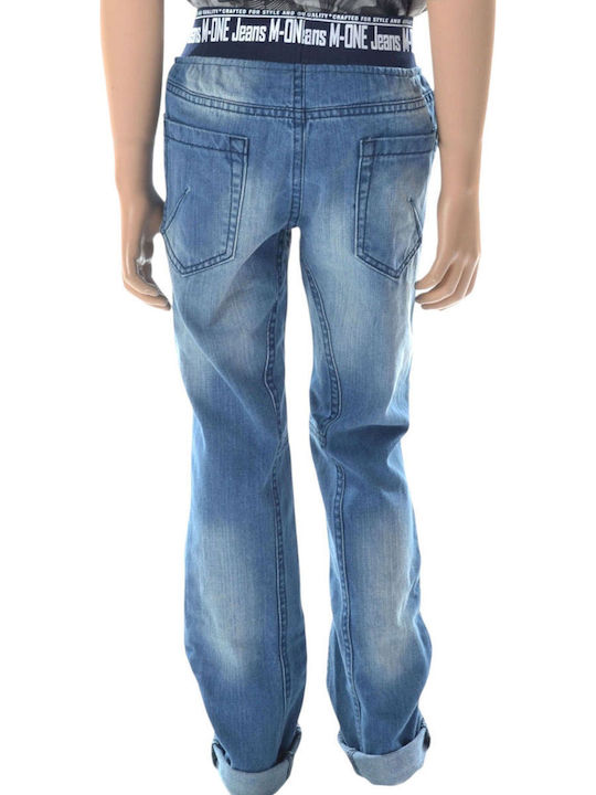 Παντελόνι Jean M-one Miss One Ελαστική Μέση 16097-504-30-00071 Αγόρι