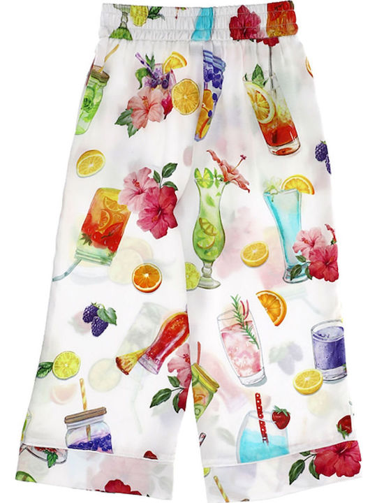 Παντελόνι Υφασμάτινο Monnalisa Printed Satin 115430 5692-9984 Κορίτσι