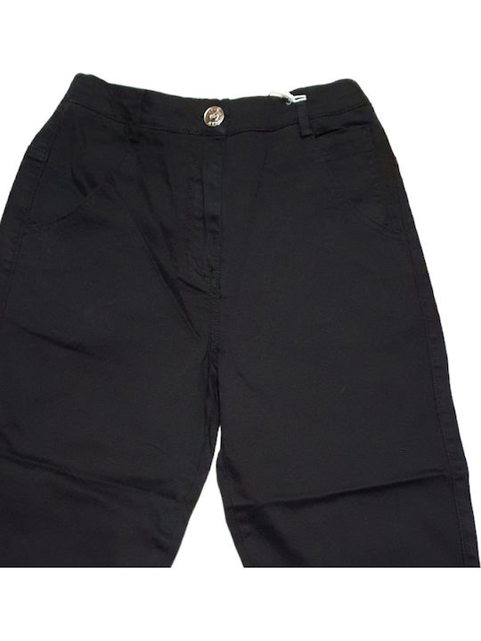 Kinder Schlaghose Stoff Schwarz