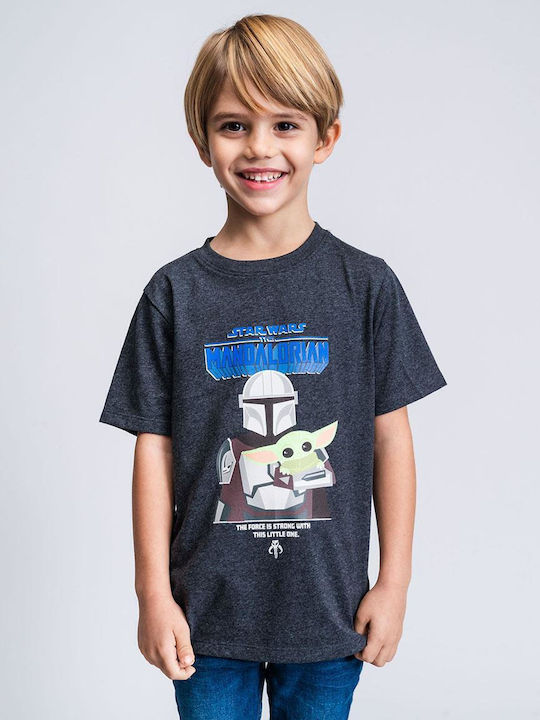Παιδική Μπλούζα T-shirt Short Shirt Mandalorian Dark Grey 2200009110