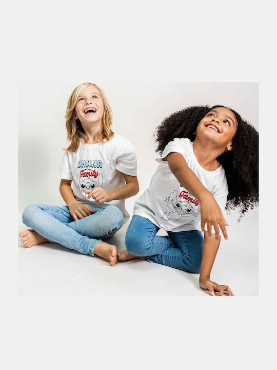 Παιδική Μπλούζα T-shirt Lilo + Stich Λευκό 2900001226