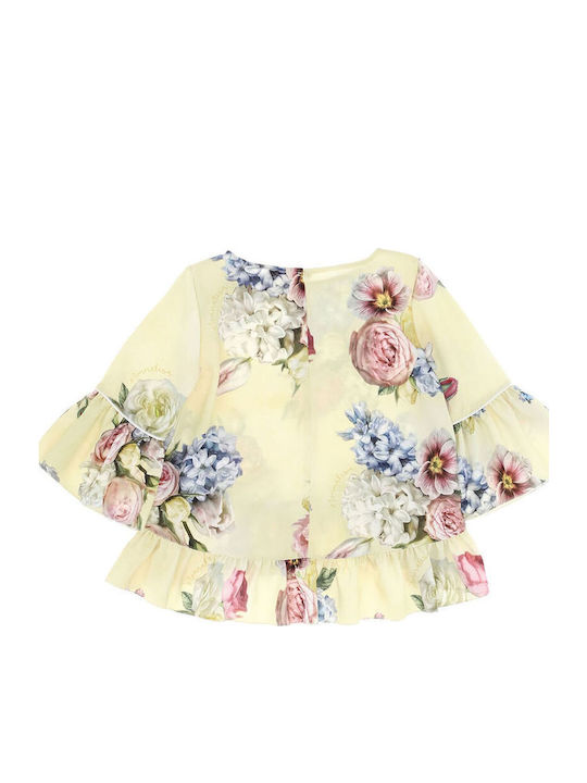 Top Monnalisa Spring Chic 715305f1 5652-0014 Girl Long Sleeve Kids Top Top Monnalisa Spring Chic 715305f1 5652-0014 Girl Long Sleeve Kids Top