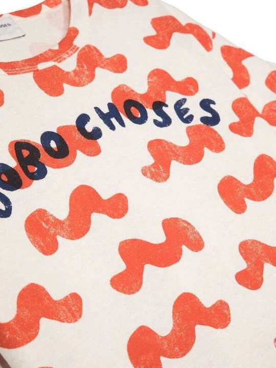 Kids Short-Sleeved T-Shirt Waves Multicolour 100% Organic Cotton 8-9 Years Bobo Choses