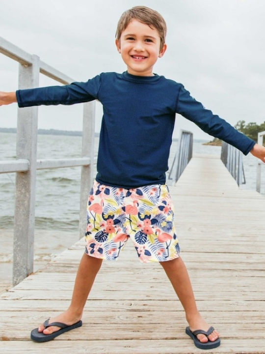 Ruggedbutts Kids Swimwear Swim Shorts Sun Protection UV 50+ Tropical Flamingo