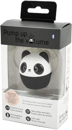 Legami Milano Pump Up The Volume Panda Mini Ηχείο Bluetooth με Διάρκεια Μπαταρίας έως 3 ώρες Μαύρο