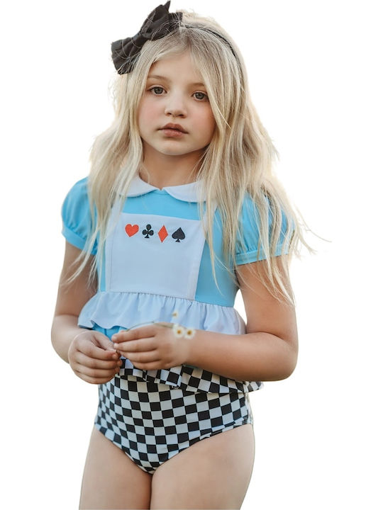 Πριγκίπισσα Alice In Wonderland Παιδικό Μαγιό Γαλάζιο